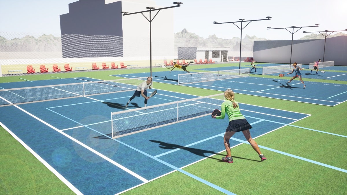 Pickleball outdoor court